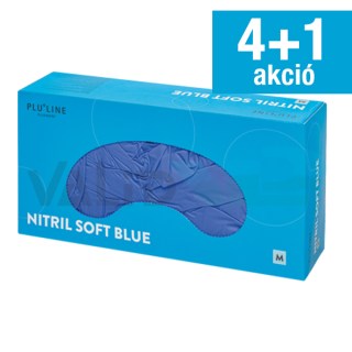 Gumikesztyű nitril Soft, púdermentes, nem steril, kék(100db)